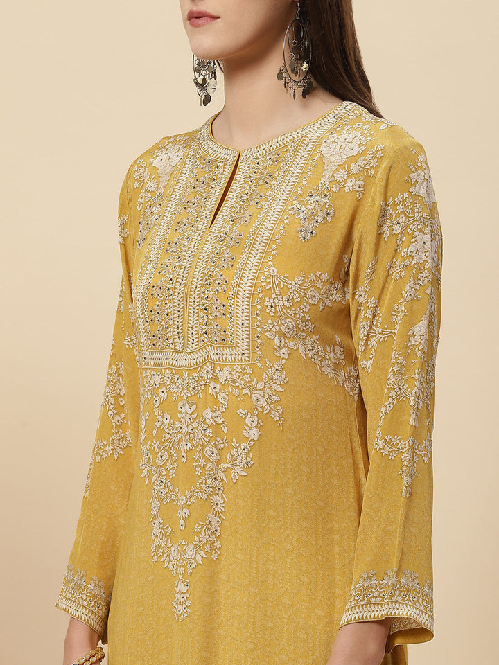 Printed Crepe Kurta