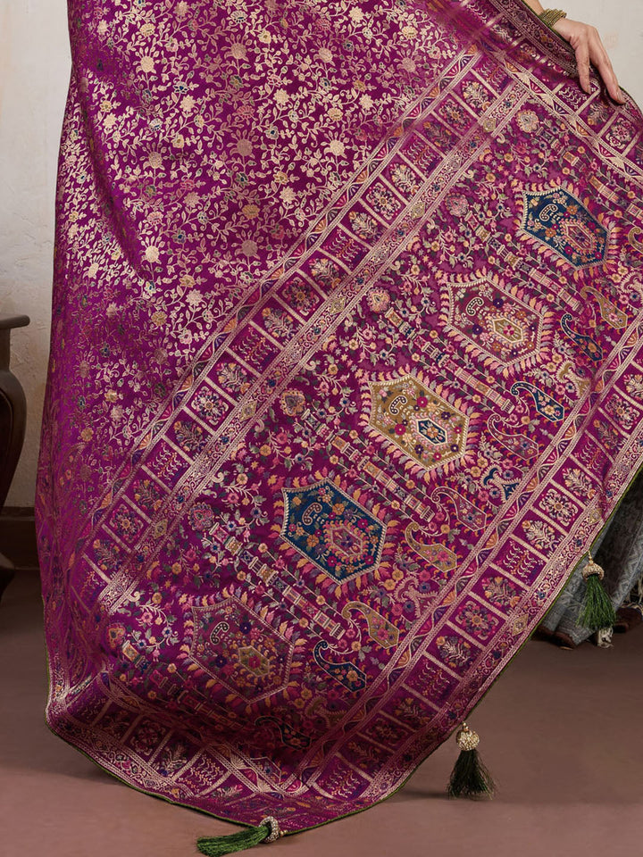 Woven Design Makhmal Silk Saree