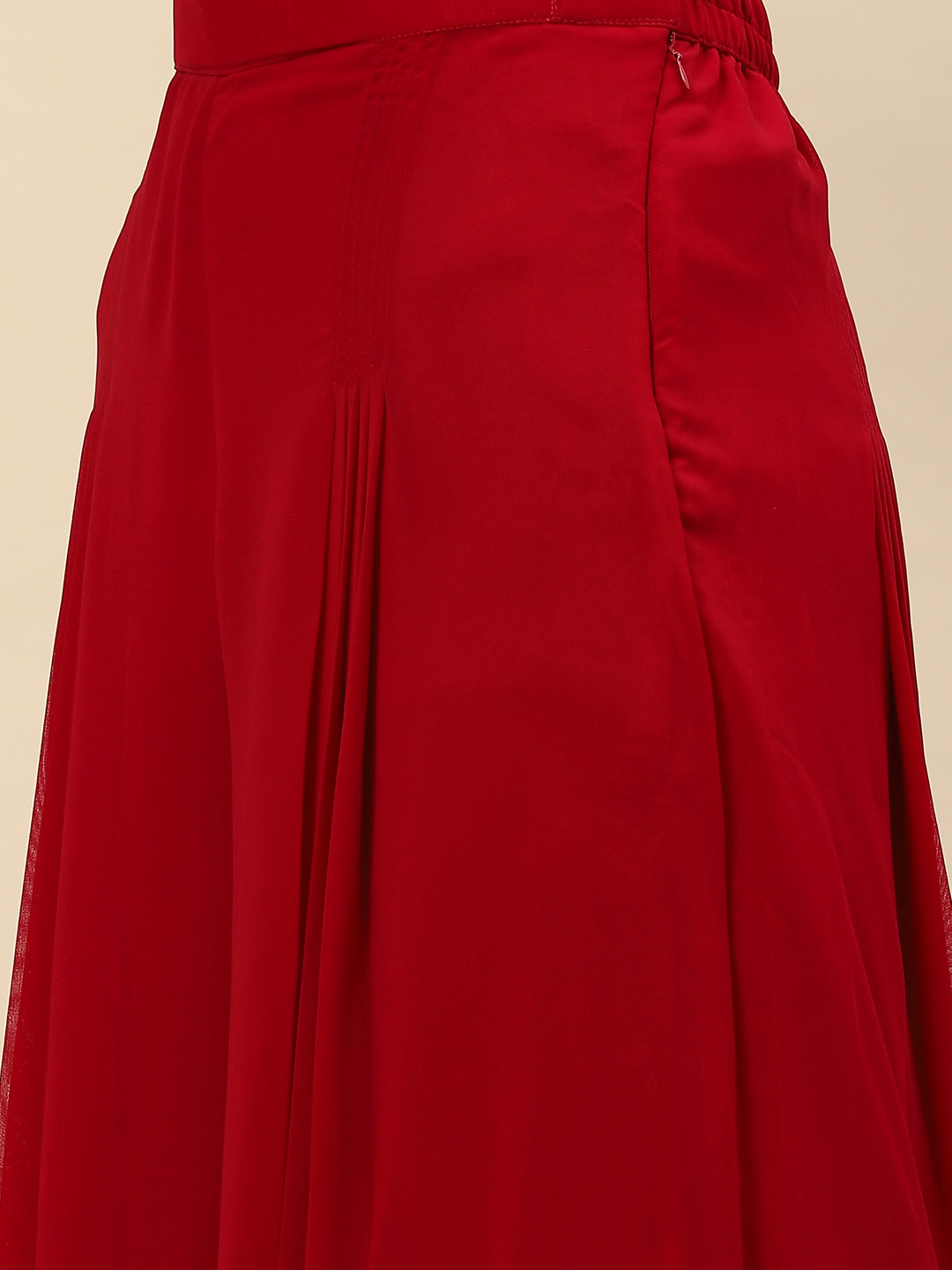 Sequin Embroidered Georgette Kurta With Palazzo &amp; Dupatta