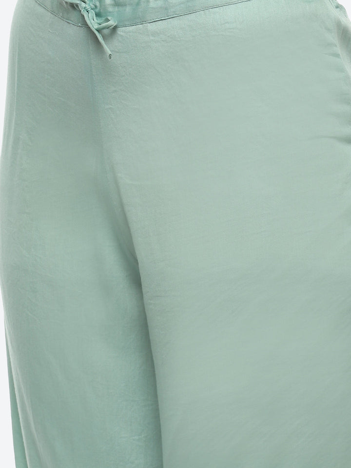 Resham Neck Booti Cotton kurta With Pant &amp; Dupatta