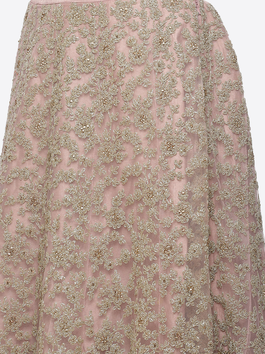 Zari Jaal Net Choli With Lehenga & Net Dupatta