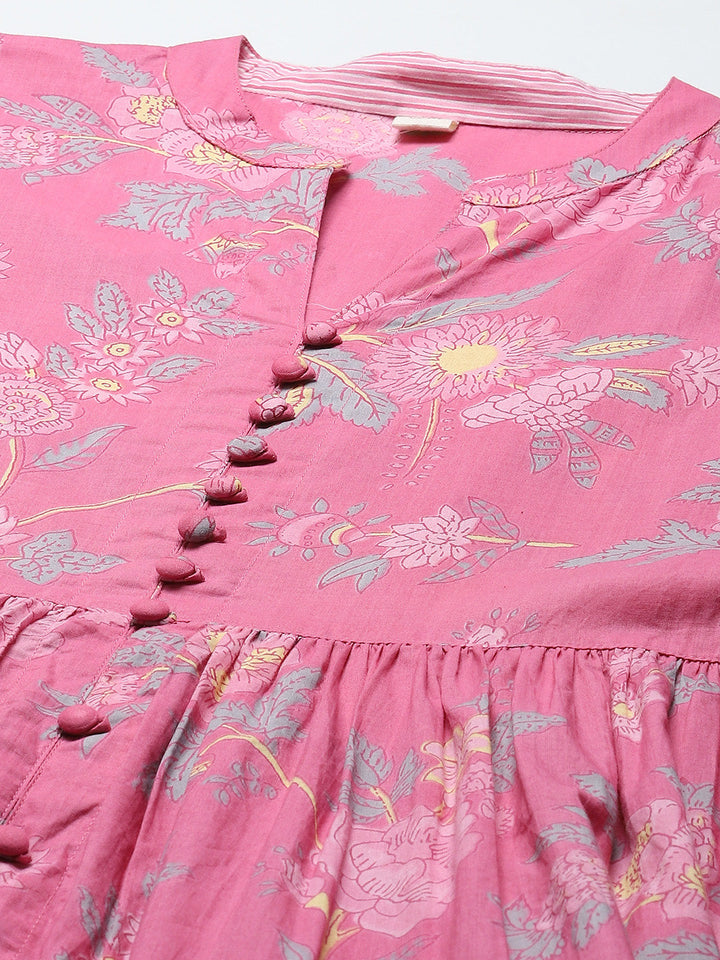 Printed Cotton Anarkali Kurta
