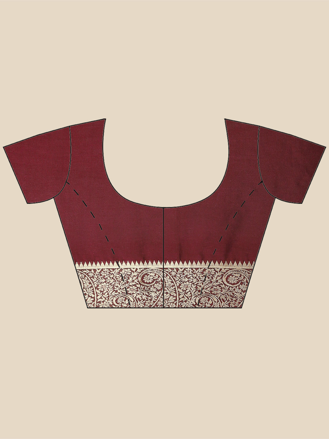 Zari Border Booti Woven Handloom Saree