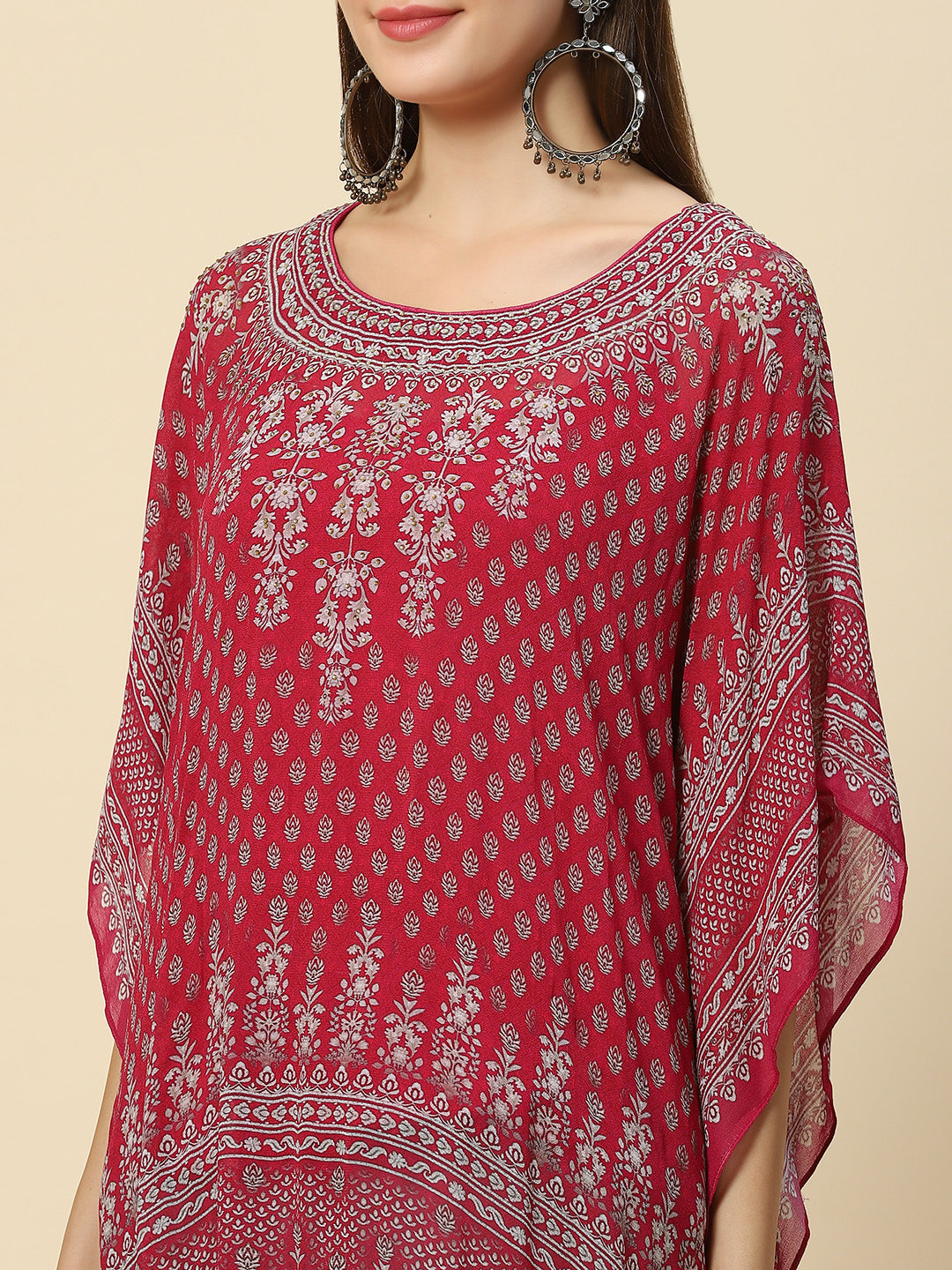 Digital Printed Georgette Kaftan Saree