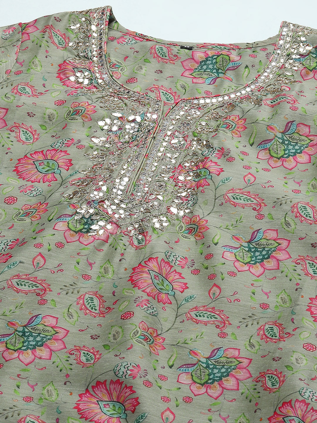 Gota Work Chanderi Kurta With Pants