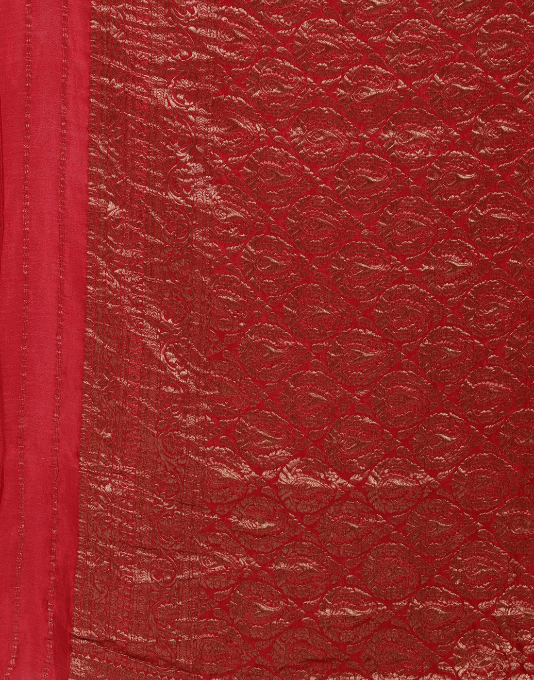 MBZ Meena Bazaar-Zari Border Booti Crepe Saree
