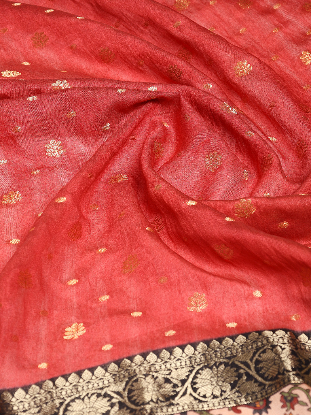 Digital Printed Cotton Blend Woven Saree