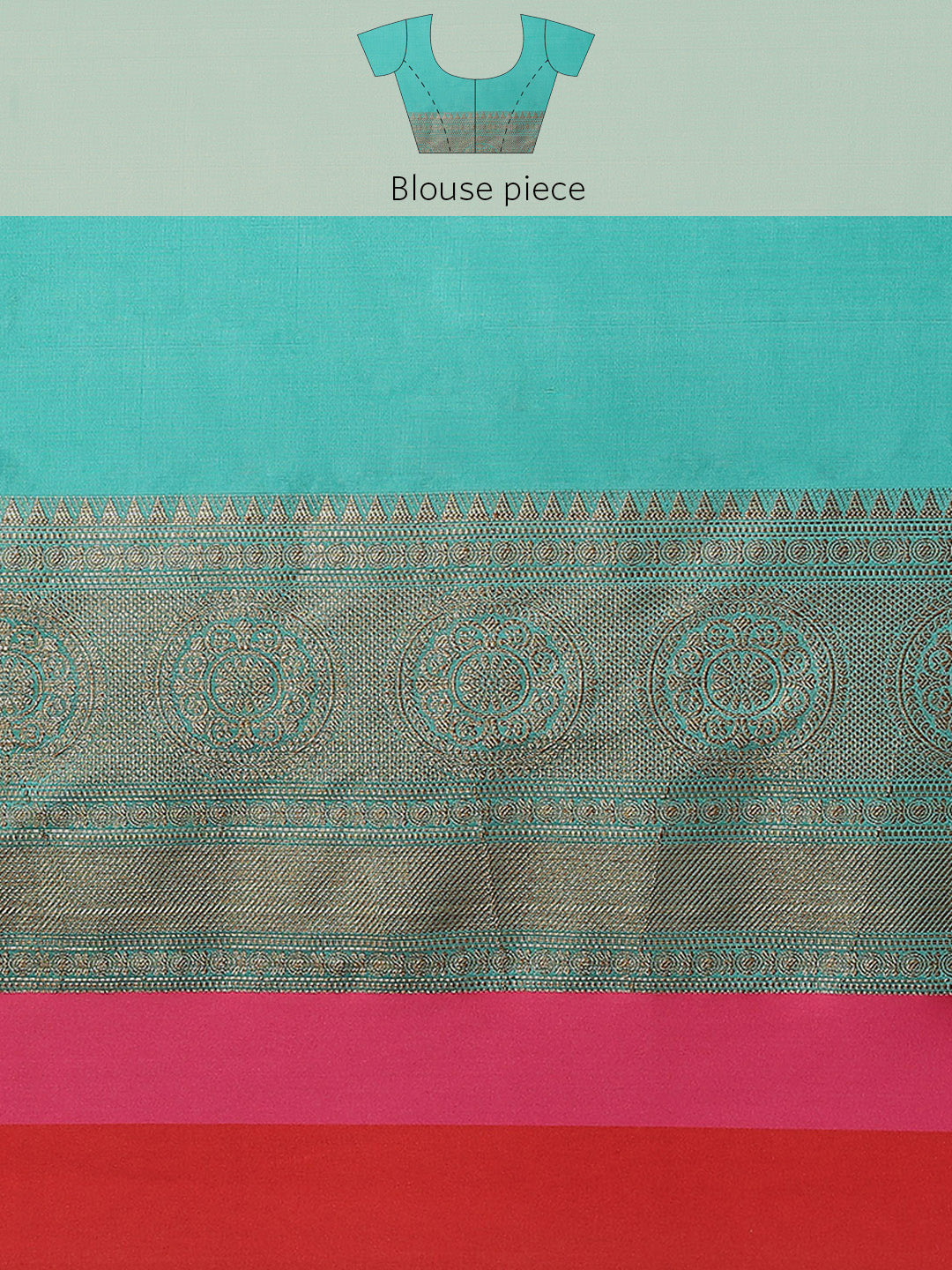 Plain Zari Border Cotton Woven Saree