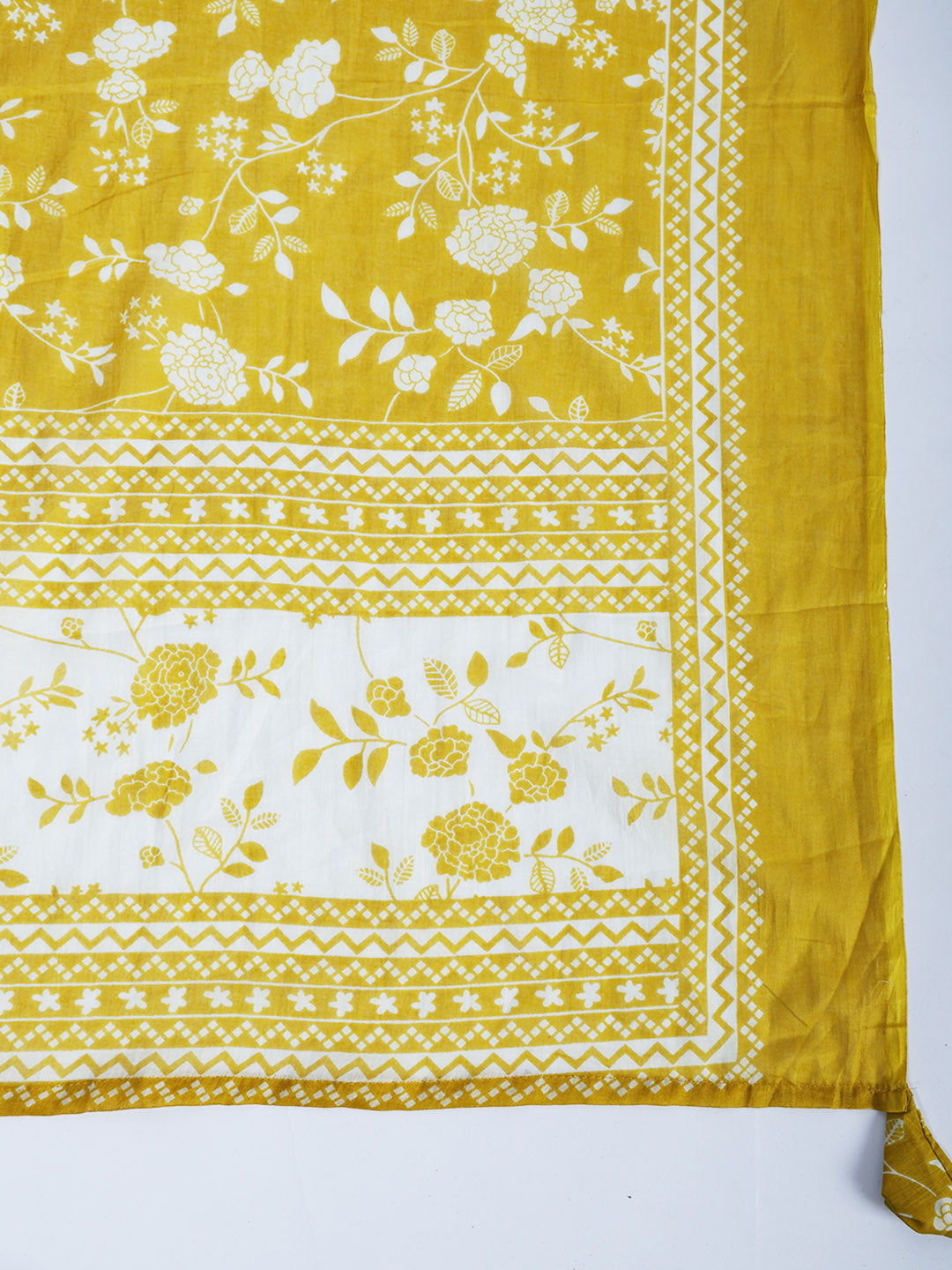 Printed Cotton Blend Kurta With Pant &amp; Dupatta