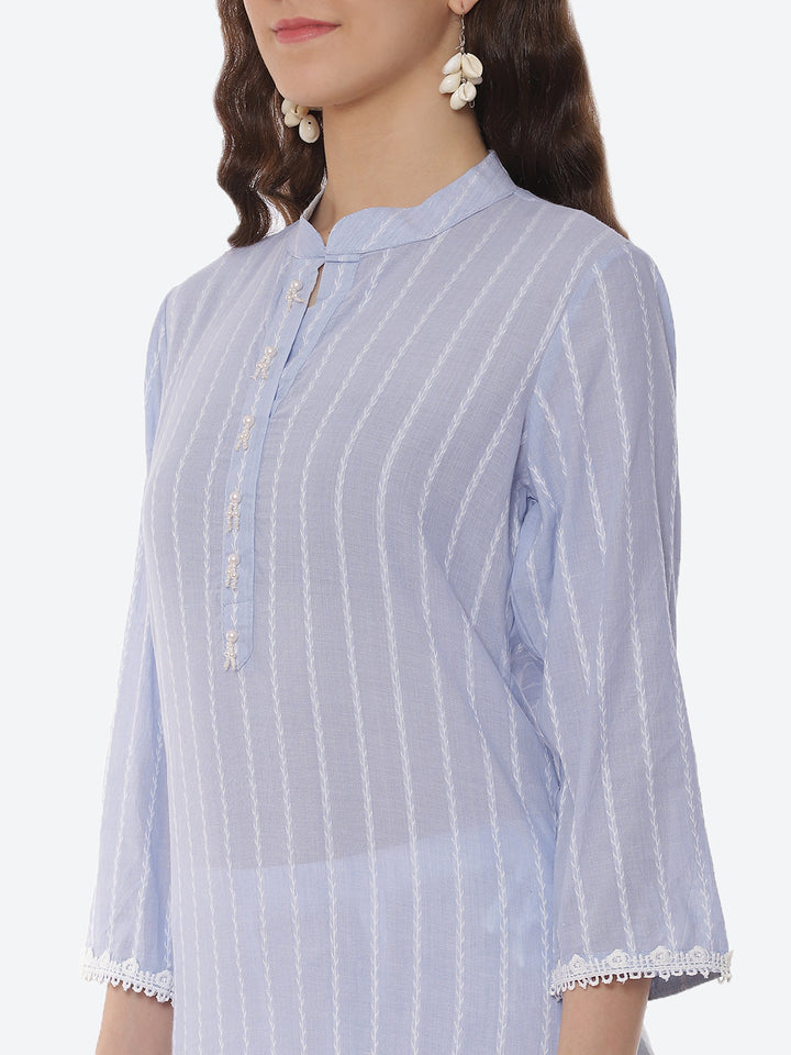 Printed Cotton Kurta With Pant