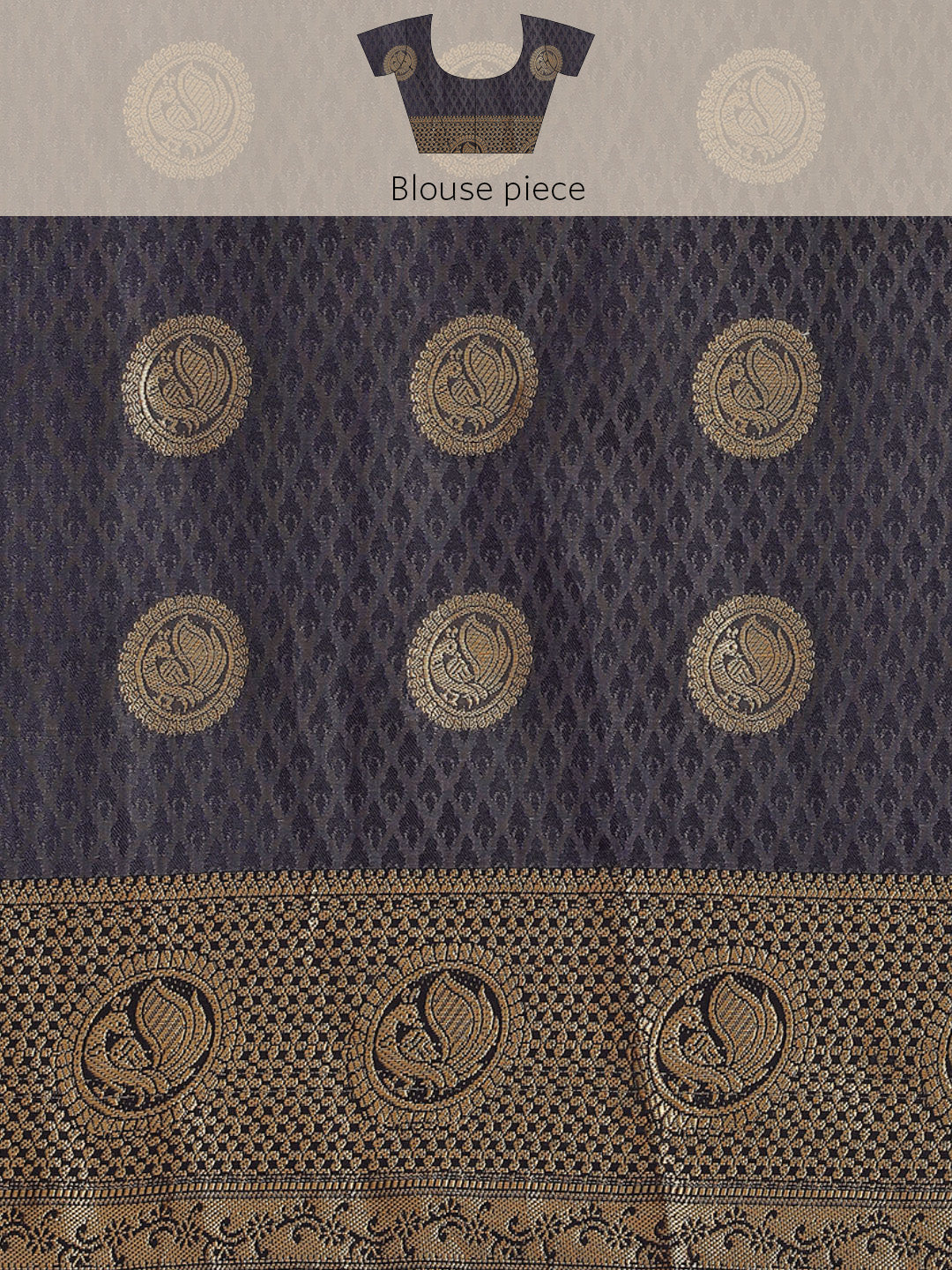Zari Border Booti Art Handloom Woven Saree