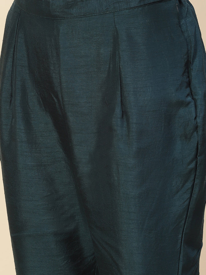 Zari Booti Handloom Kurta With Pants &amp; Dupatta