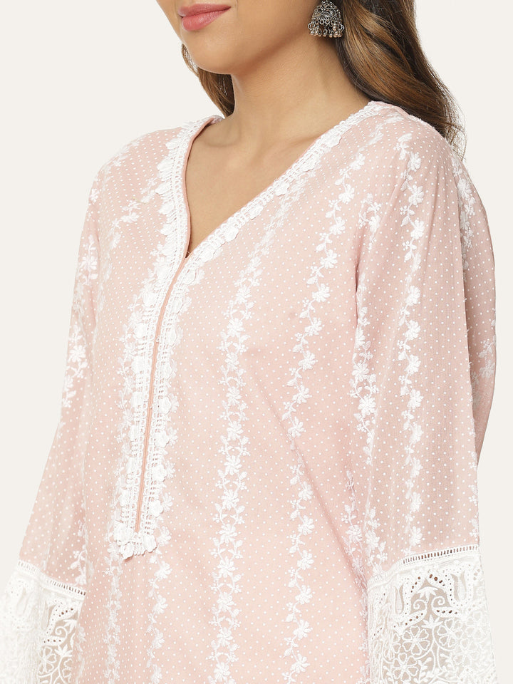 Printed Booti Chanderi Kurta With Pant