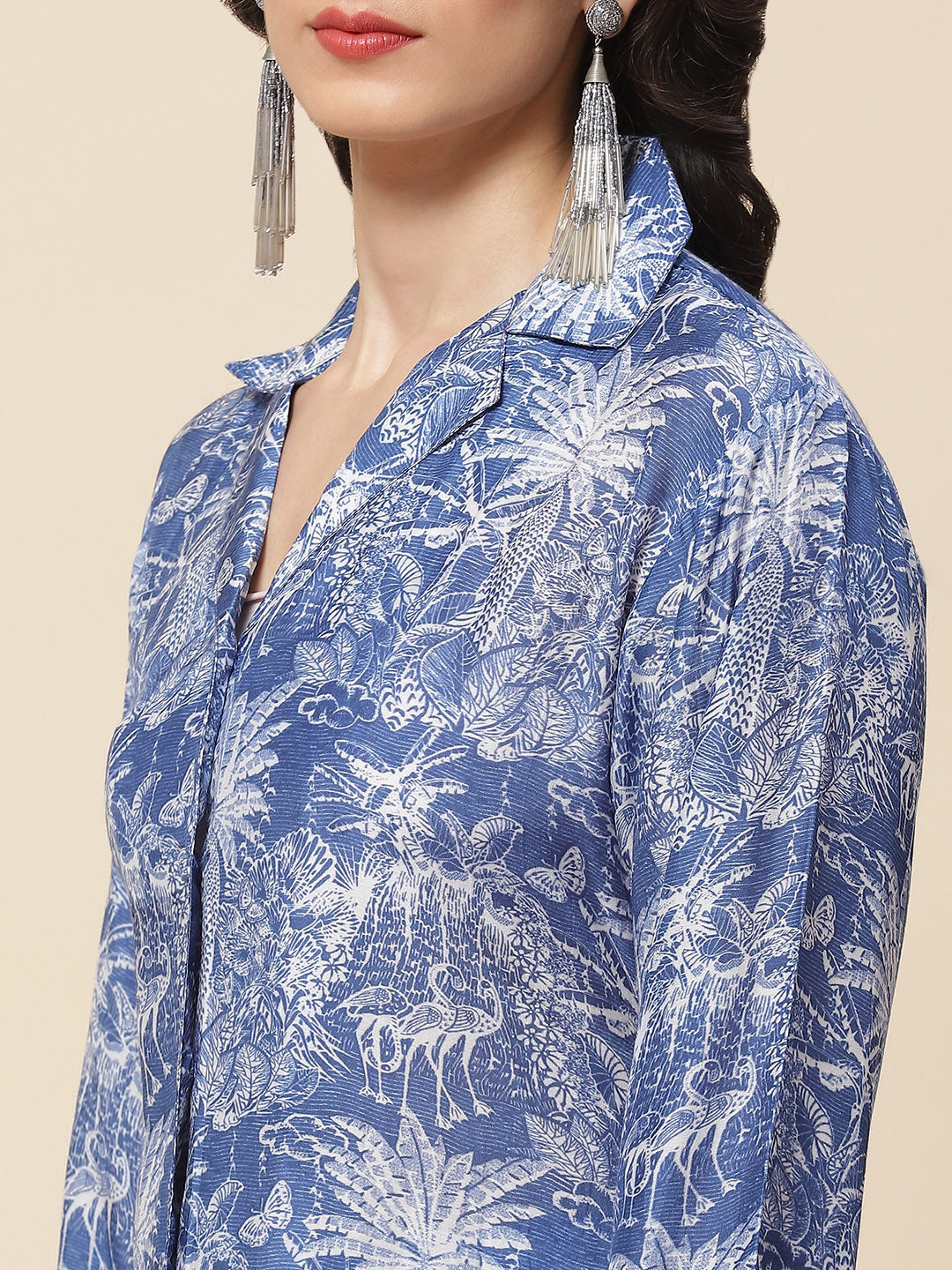 Printed Cotton Kurti With Pants