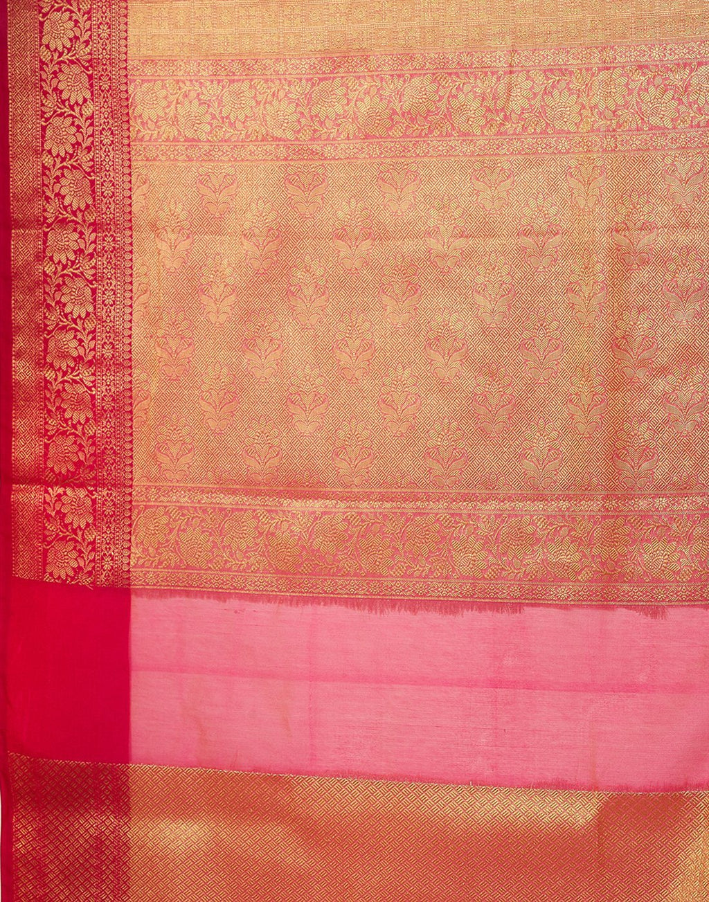 MBZ Meena Bazaar-Mustard Cotton Woven Saree