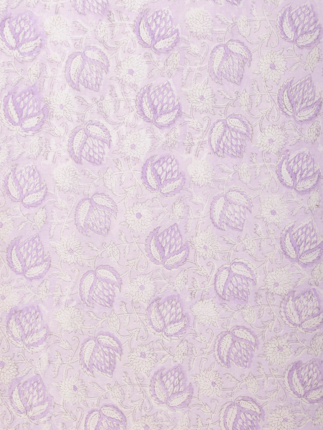 Floral Printed Cotton Unstitched Suit Piece With Dupatta