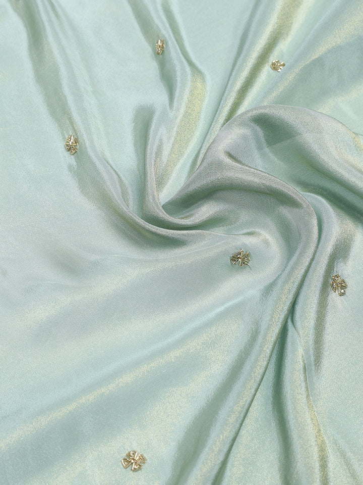 Stone Embroidery Tissue Saree