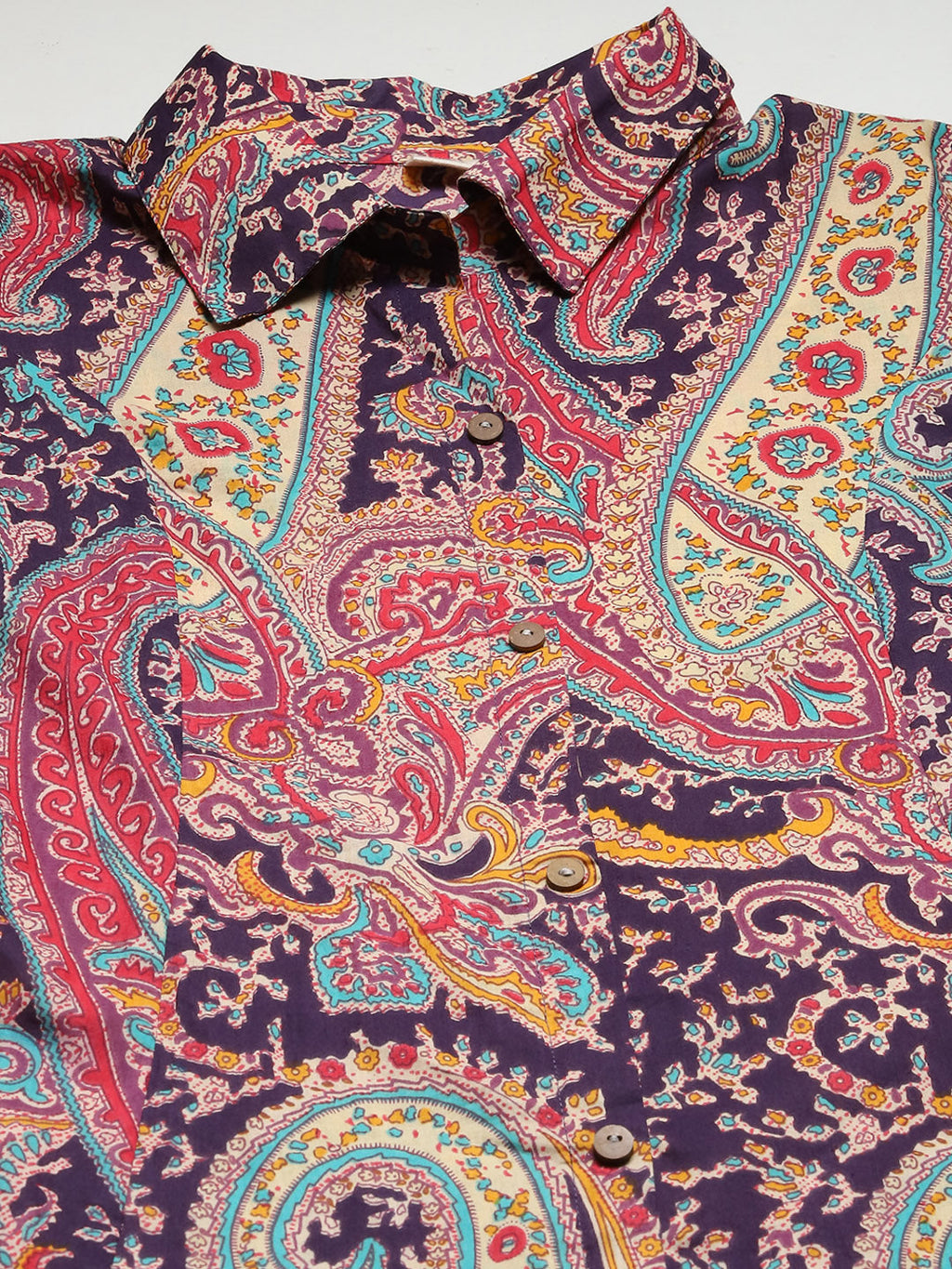 Paisley Printed Cotton Kurta With Pants