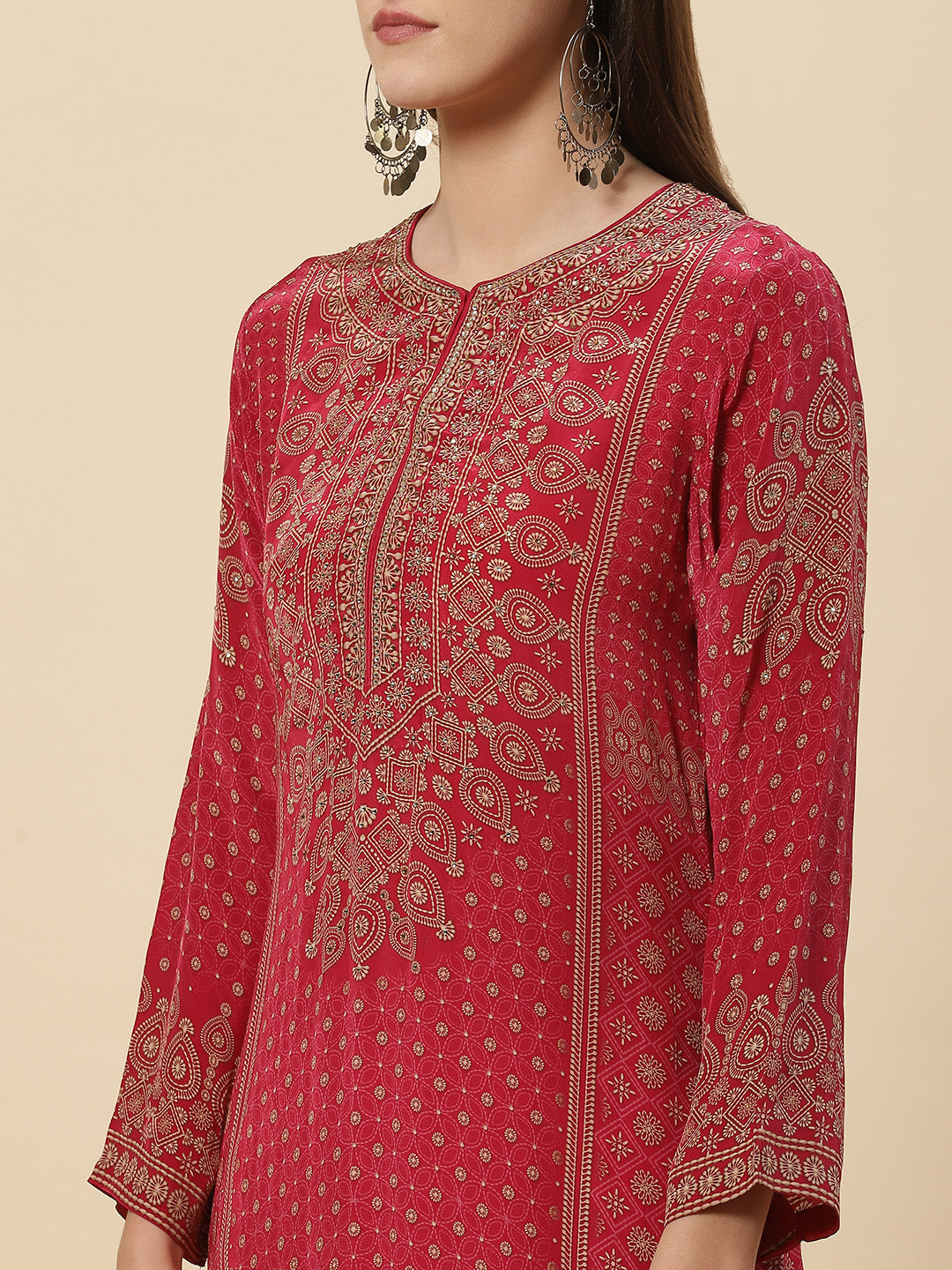 Printed Crepe Kurta
