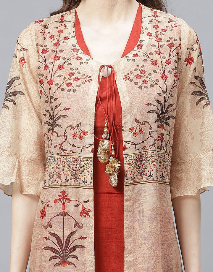 Double Layered Cotton Chanderi Kurti