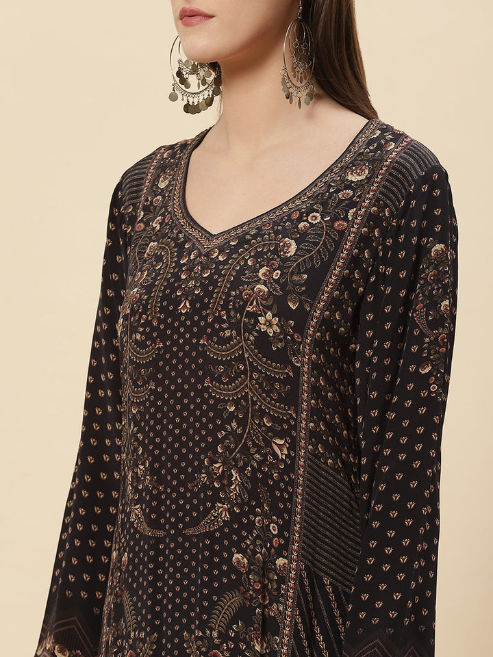 Printed Crepe Kurta