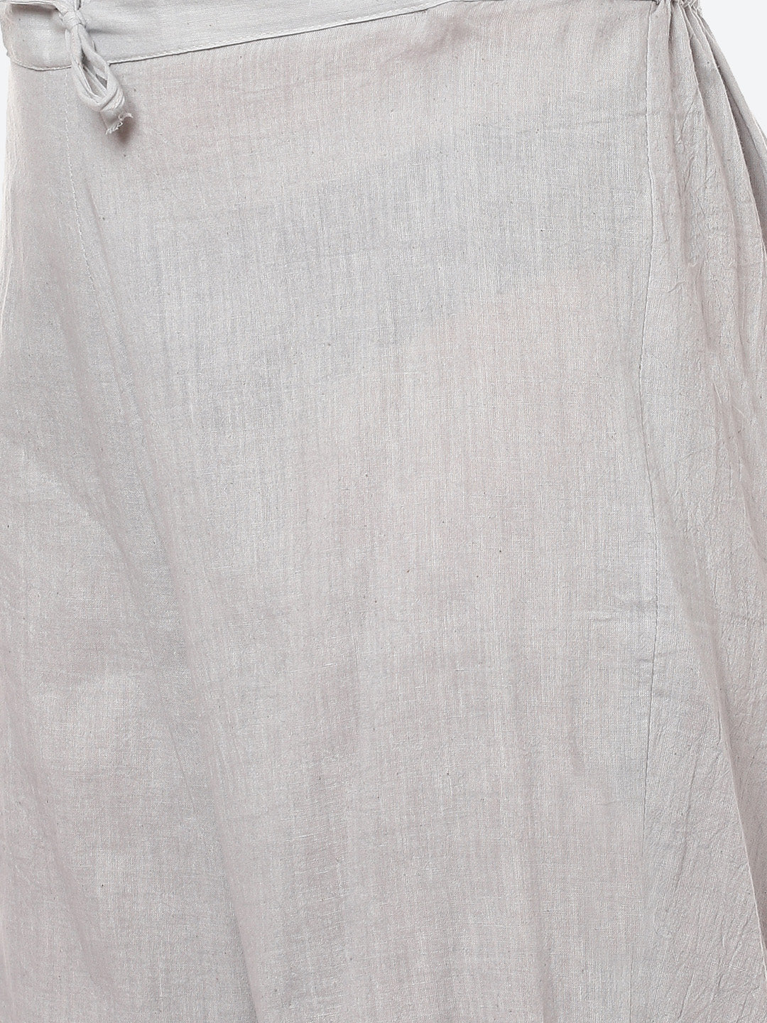 Embroidered Cotton Kurta With Pant &amp; Chanderi Dupatta