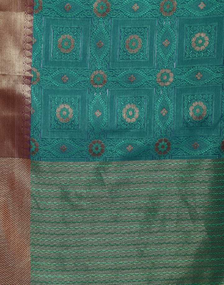 Green Cotton Woven Saree