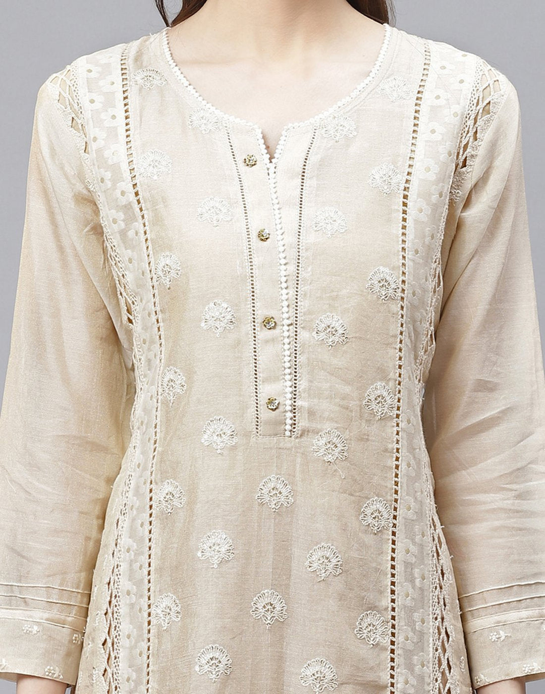 Cotton Kurti With Embroidery