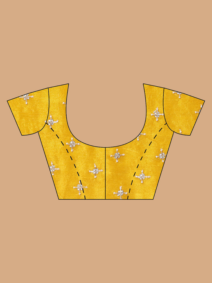 Hand Embroidery Chiffon Saree