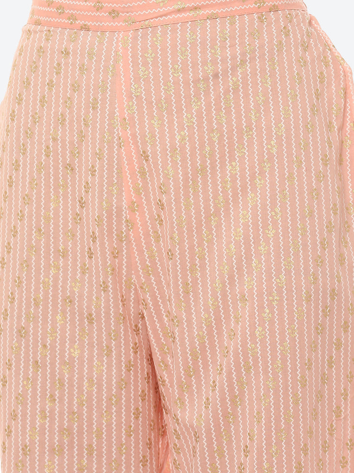 Gota Work Cotton Kurta With Pant &amp; Dupatta