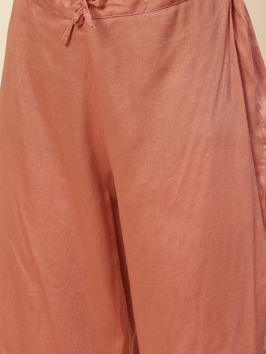 Zari Embroidered Cotton Kurta With Pants & Dupatta