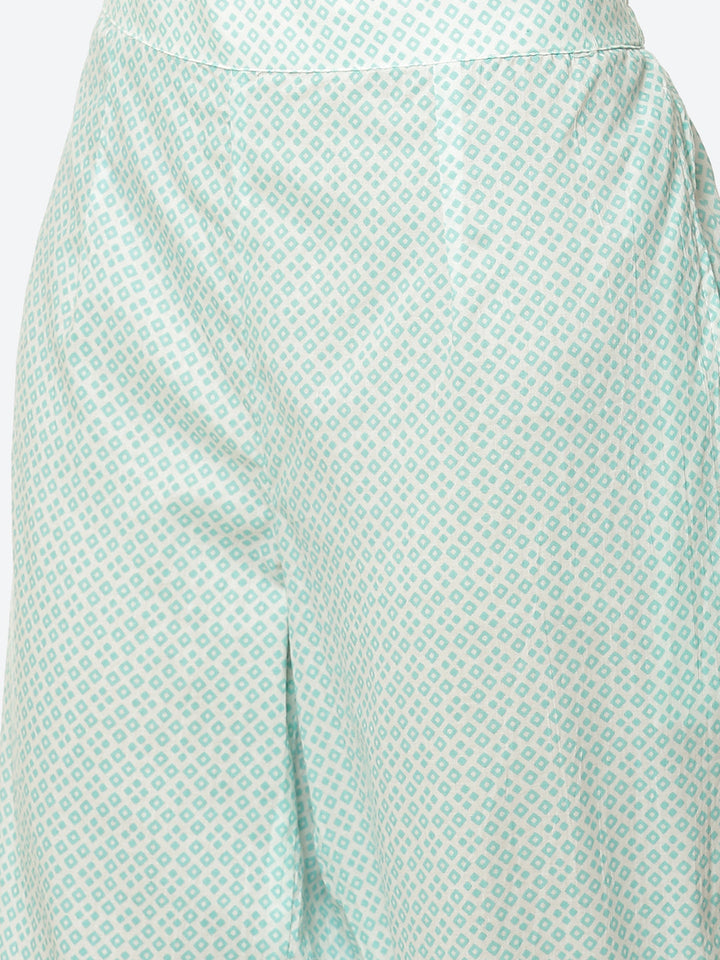 Floral Printed Cotton Kurta With Pant &amp; Dupatta