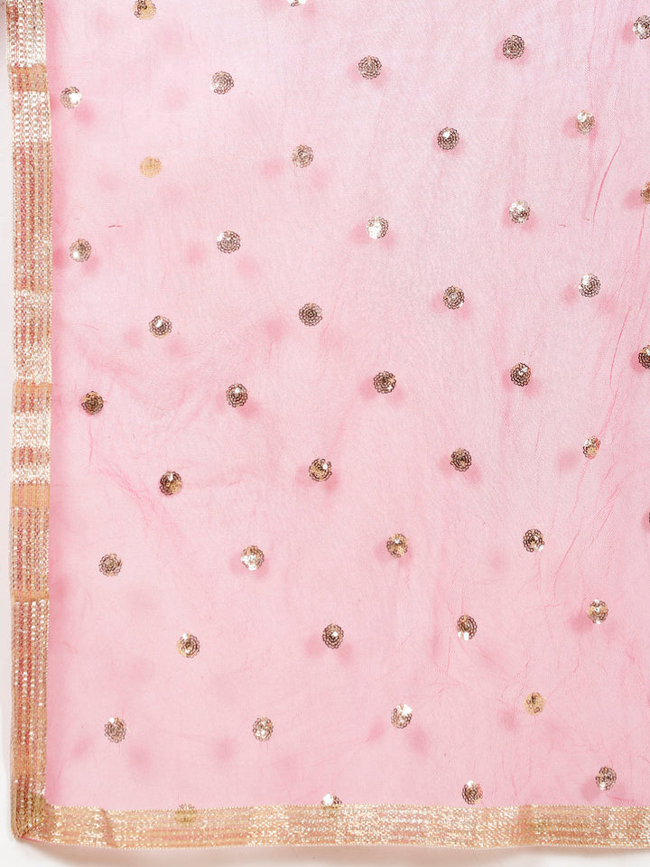 Sequin Georgette Kurta With Garara &amp; Dupatta
