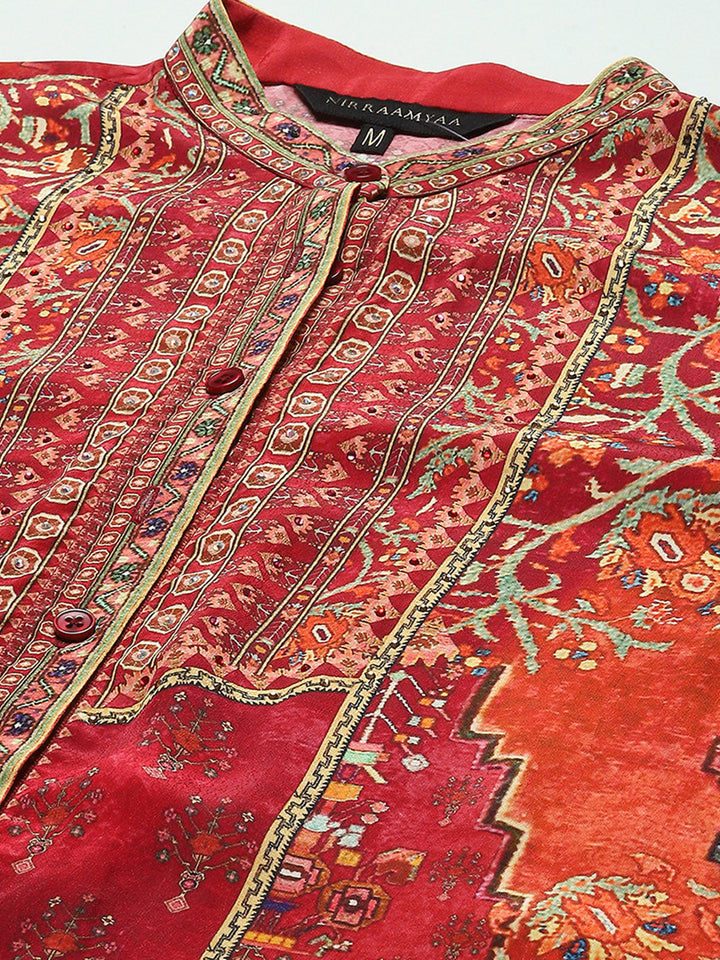 Digital Print Crepe Short Kurta