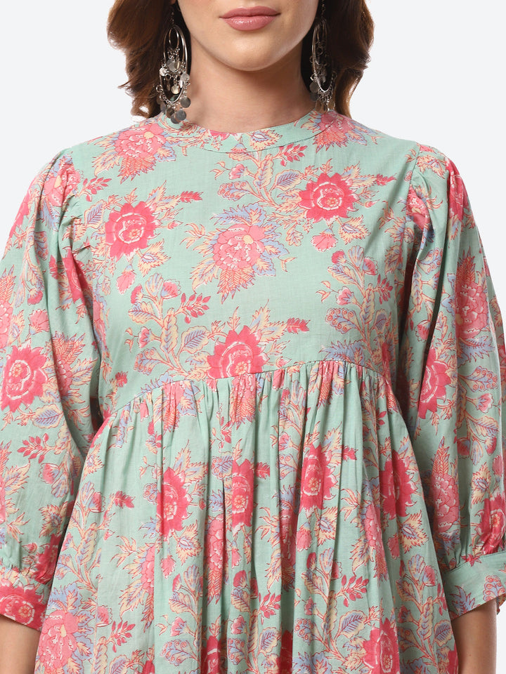 Floral Printed Cotton Kurti
