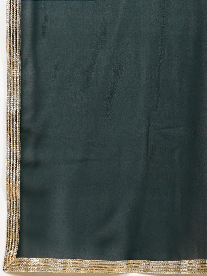 Sequen Georgette Kurta With Garara &amp; Dupatta