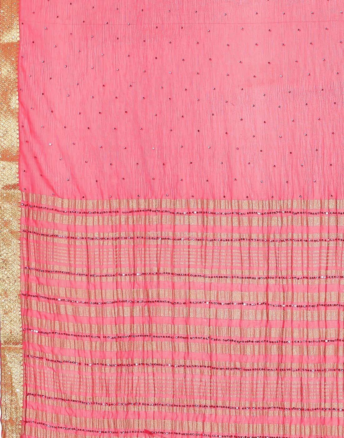 MBZ Meena Bazaar-Hot Pink Art Chiffon Saree