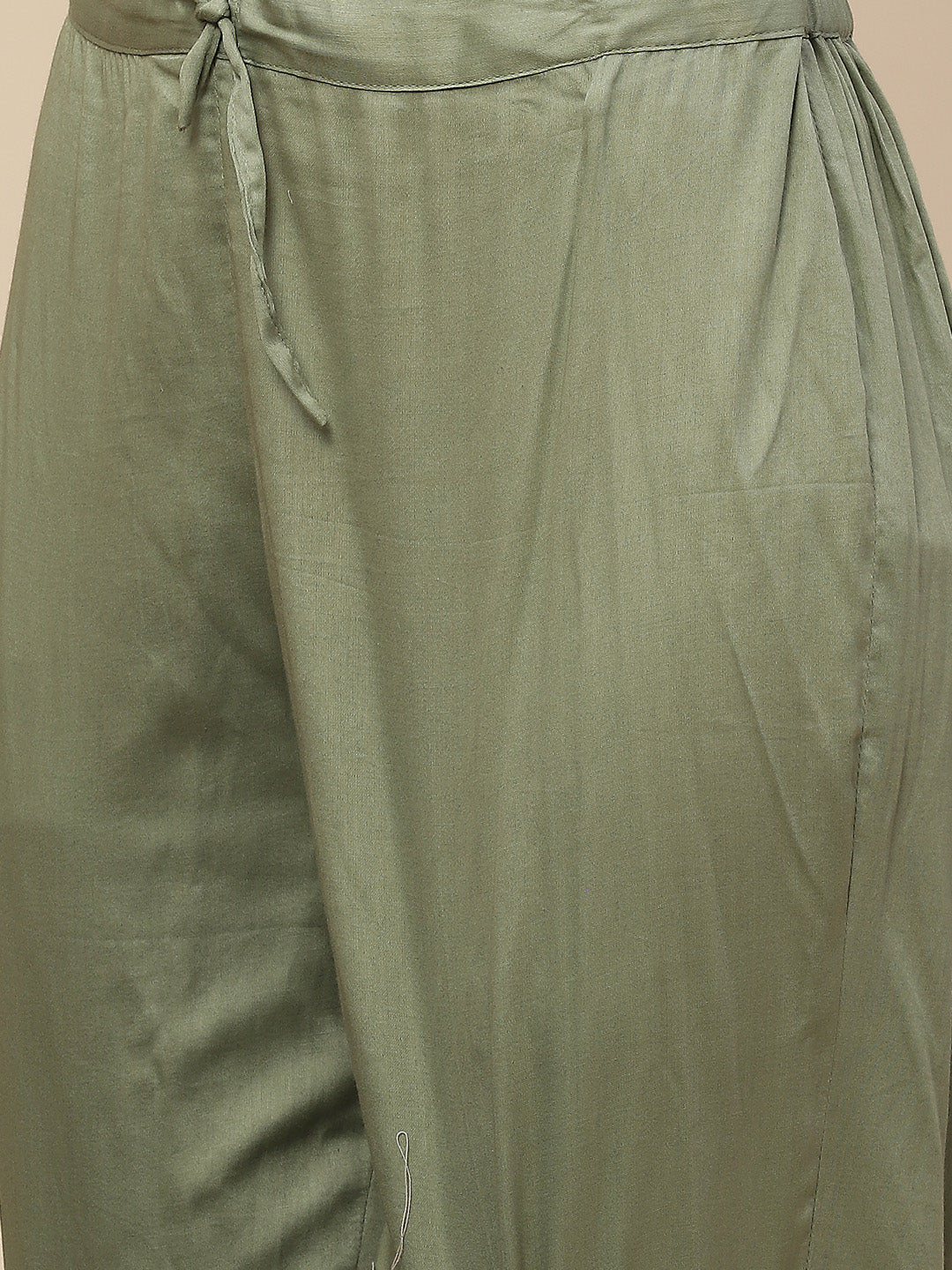Zari Embroidered Cotton Kurta With Pants &amp; Dupatta