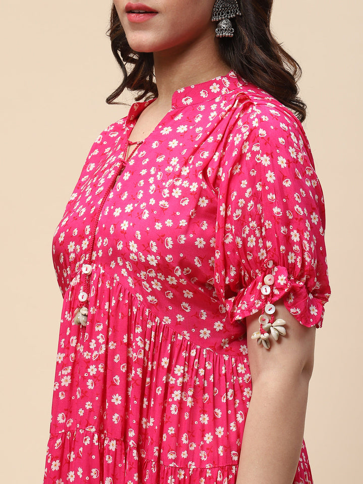 Printed Muslin Anarkali Kurta