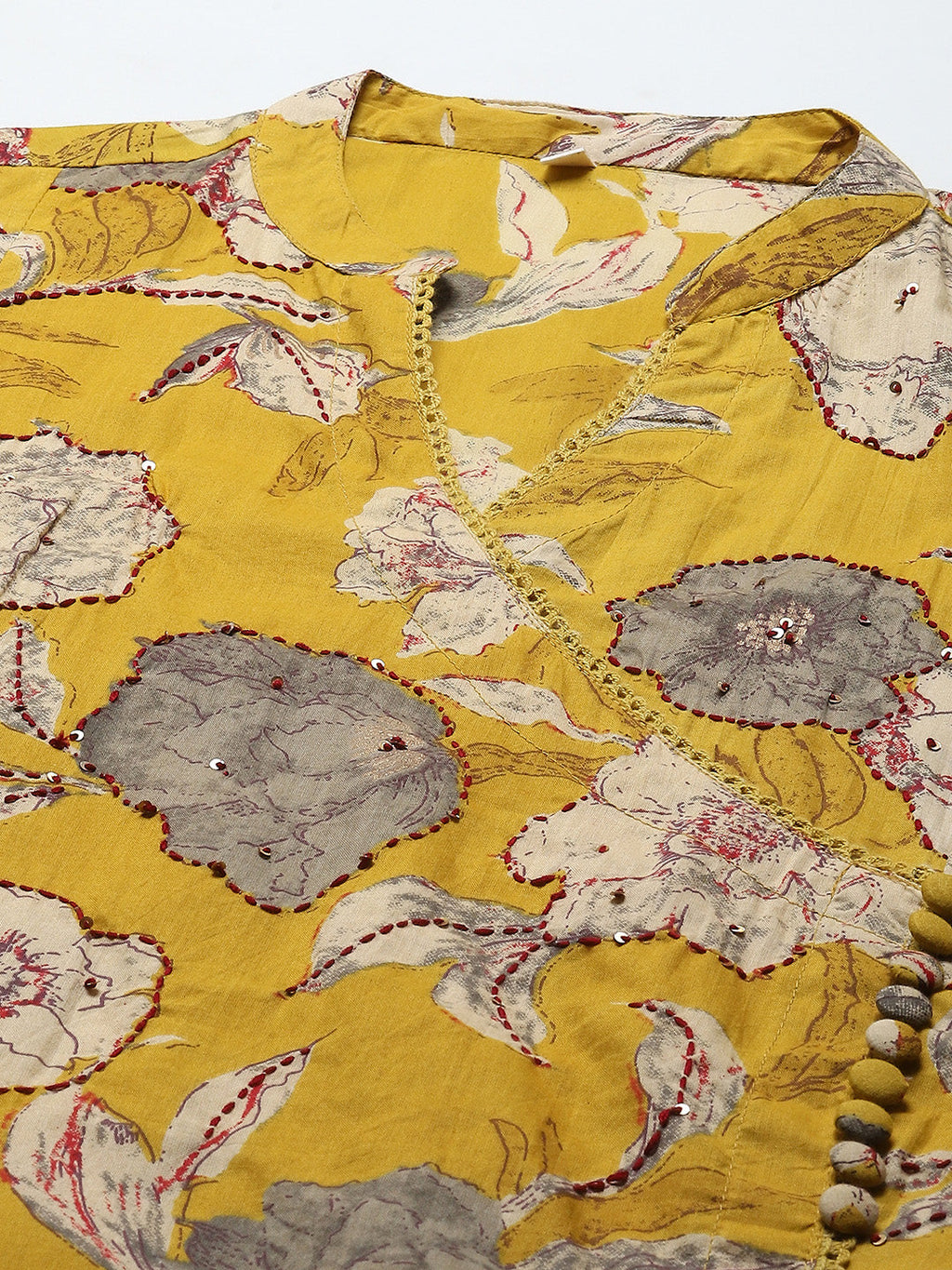 Printed Cotton Kurta With Pants