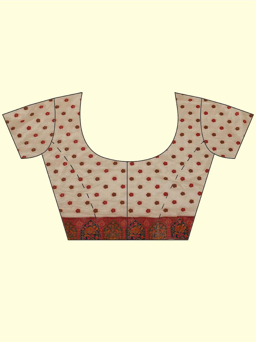 Printed Dola Silk Beige Saree