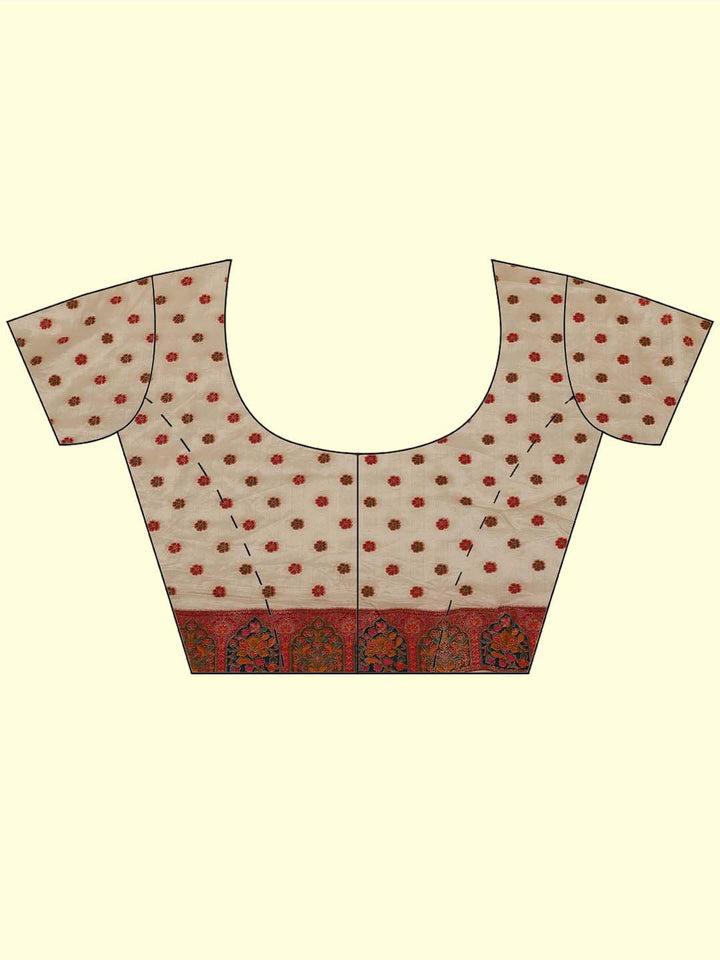 Printed Dola Silk Beige Saree