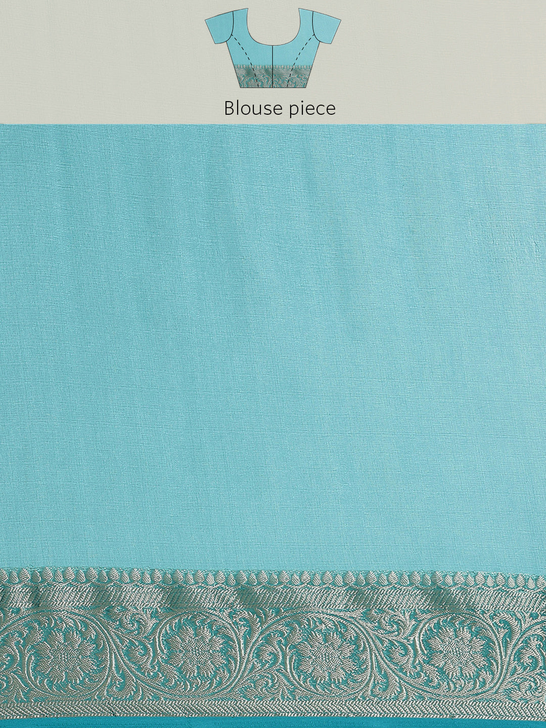 Zari Border Organza Plain Saree