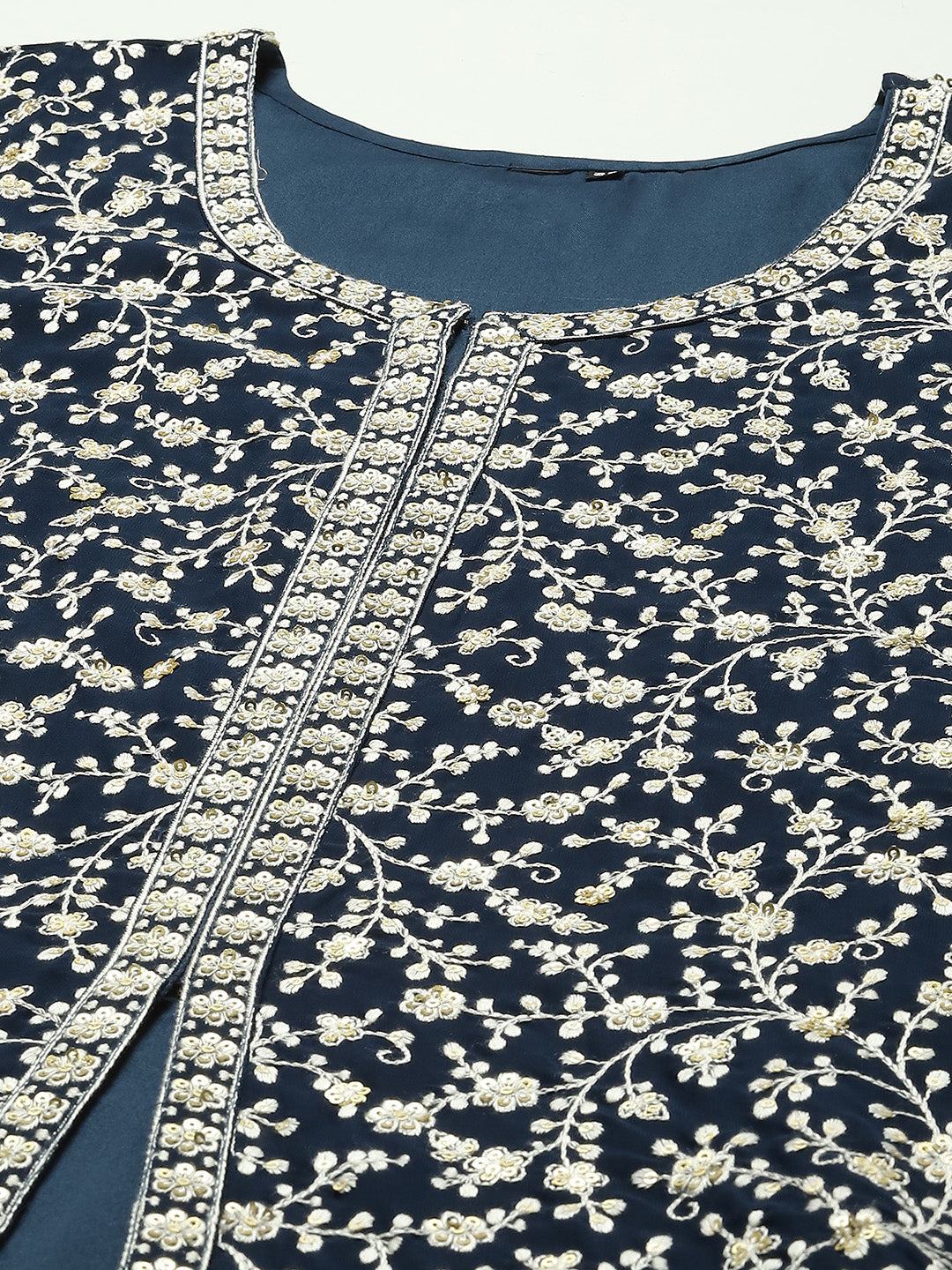 Embroidered Georgette Jacket Kurta