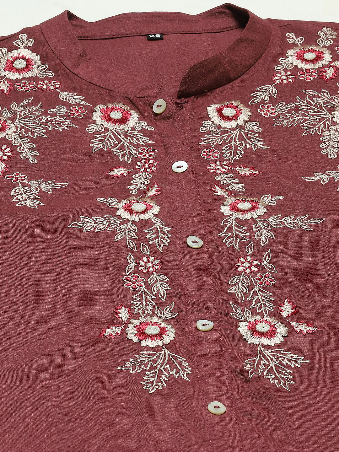 Neck Embroidered Cotton Kurta