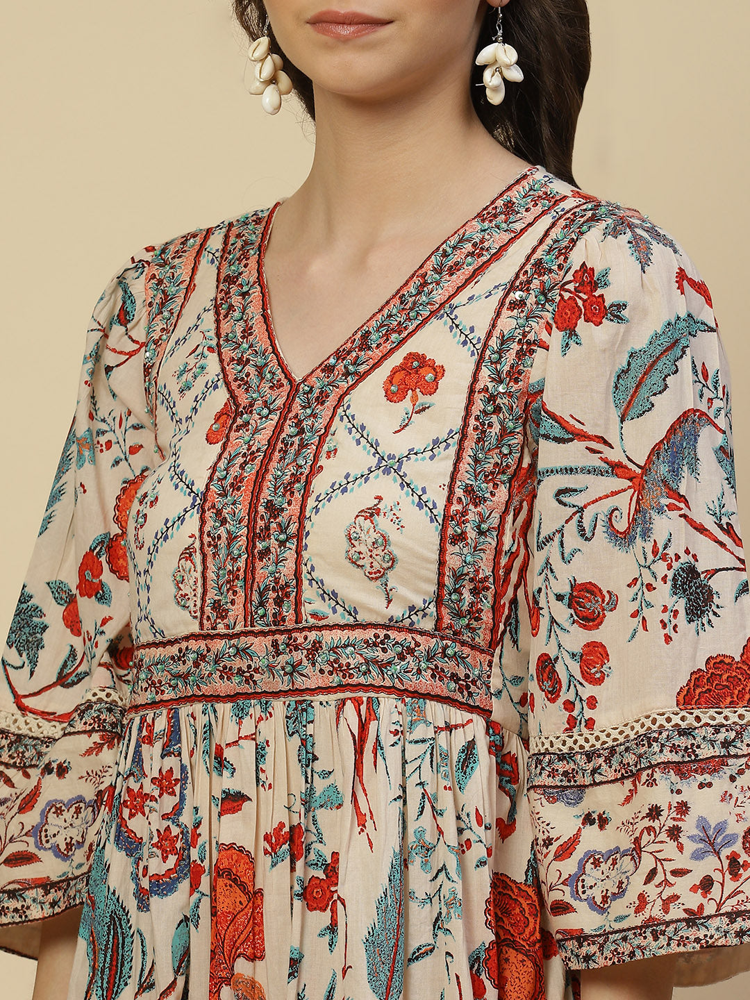 Floral Printed Cotton Kurta