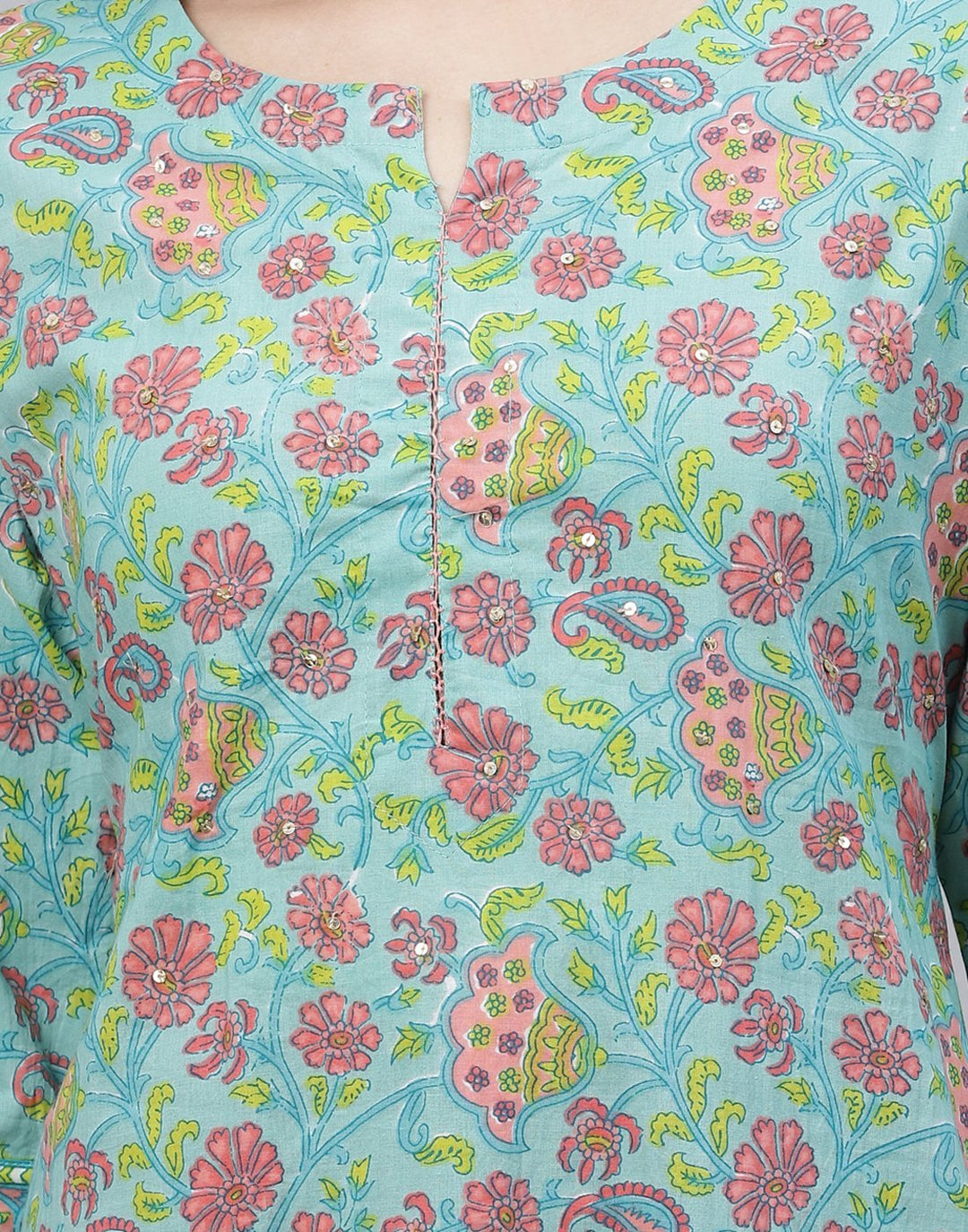 Floral Print Cotton Kurti