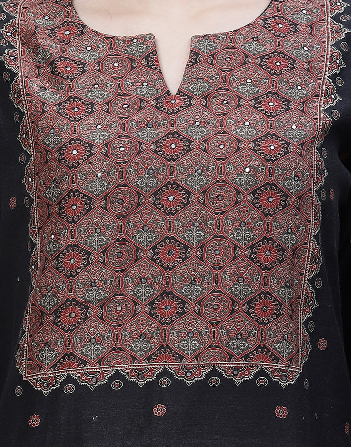 Chanderi Printed Kurti Pant Set