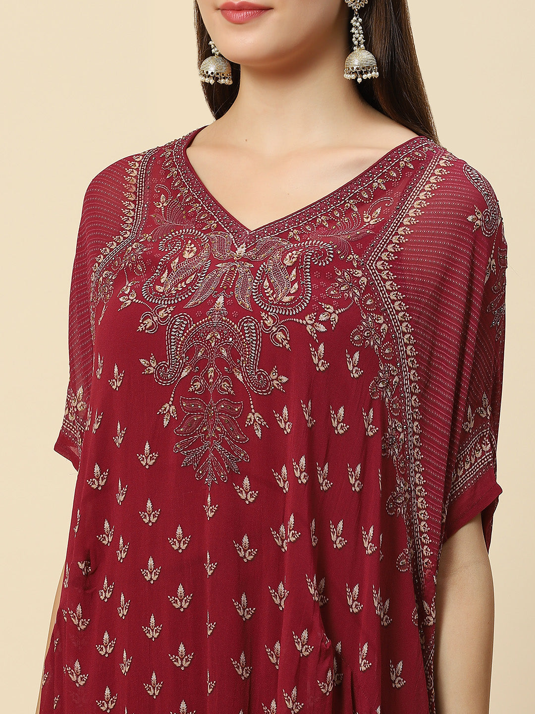 Digital Printed Georgette Kaftan Kurta