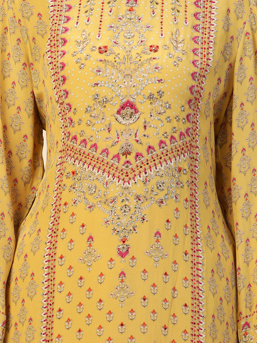 Digital Printed Crepe Kurta With Palazzo &amp; Dupatta
